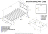 Kolindre Espresso Twin XL Bed with Flat Panel Foot Board and 2 Urban Drawers