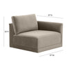 Jotewadi Taupe RAF Corner Chair