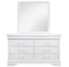 Handewadi White LED Dresser And Mirror