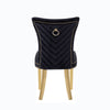 Chimane 2 Black Gold Leg Dining Chairs