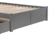 Kolindre Grey Queen Bed with Flat Panel Foot Board and 2 Urban Drawers