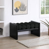 Aurnal Black Fabric Bench