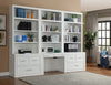 Khebavade White Door 6pc Workspace Library Wall