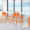 Bubnal 2 Orange Stackable Bar Stools