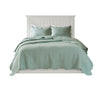 Gotewadi Seafoam Full Queen 3pc Reversible Scalloped Edge Quilt Set