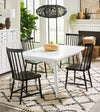 Nivale Porcelain White Royal Black 5pc Dining Room Set