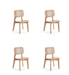 Hirawade 4 Nature Cane Square Dining Chairs