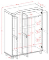 Panutre Mocha 3 Door Wardrobe