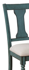 Kalamwadi 2 Teal Blue Beige Side Chairs