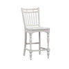 Asalaj 2 Antique White Spindle Back Counter Chairs