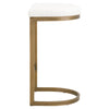 Maladewadi Peyton Pearl Brushed Gold Counter Height Stool