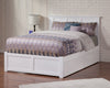 Kolindre White Full Bed with Flat Panel Foot Board and 2 Urban Drawers
