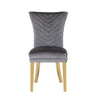 Chimane 2 Gray Gold Leg Dining Chairs