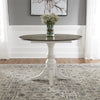 Asalaj Antique White Drop Leaf Table