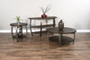 Alas Dark Brown Wood 3pc Coffee Table Set