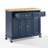 Basarge Natural Navy Kitchen Cart