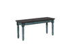 Kalamwadi Teal Blue Solid Seat Bench