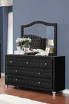 Dhabdhabewadi Black Velvet 4pc Bedroom Set with King Bed