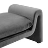 Jarali Gray Velvet Bench