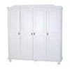 Panutre White 4 Door Wardrobe with 4 Small Shelf