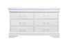 Handewadi White LED Dresser And Mirror