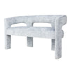 Mhalasvade Blue Upholstered Sculpture Bench