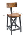 Ainapur Amber Barstool with Back