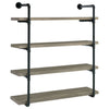 Kavane Grey Driftwood Black 40 Inch Wall Shelf