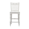 Asalaj 2 Antique White Spindle Back Counter Chairs