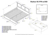 Kolindre Walnut King Bed with Flat Panel Foot Board and 2 Urban Drawers