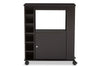 Borbet Dark Brown Wood Dry Bar and Wine Cabinet