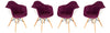 Jayshingpur 4 Purple Velvet Accent Chairs