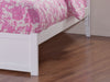 Longhe White Flat Panel Footboard and Two Urban Drawers Twin Bed
