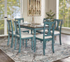 Kalamwadi Teal Blue Rectangle Dining Table