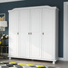 Panutre White 4 Door Wardrobe