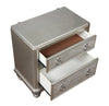 Ameni Metallic Platinum 2 Drawers Night Stand