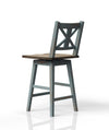 Majnal 2 Light Blue Rustic Swivel Counter Stools