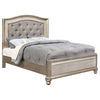 Ameni Metallic Platinum Tufted Queen Bed