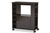 Borbet Dark Brown Wood Dry Bar and Wine Cabinet