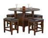 Alas Dark Brown 5pc Counter Height Set