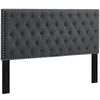 Mogharde Gray Fabric Full Queen Headboard