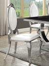 Majagaon Creamy White Chrome 5pc Dining Room Set