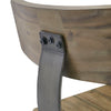 Ainapur Oak Silver Counter Stool with Back