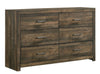 Alabadevi Walnut 6 Drawers Dresser