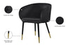 Navaraswadi Black Velvet Dining Chair