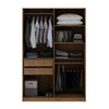 Khochi Nature Grey 2 Section Wardrobe Armoire Closet