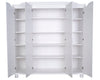 Panutre White 4 Door Wardrobe with 8 Small and 3 Large Shelf