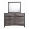 Ardal Gray Wood 8 Drawers Dresser