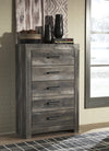 Kurkunde Gray Five Drawer Chest