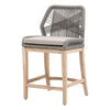 Koparde Platinum Smoke Gray Outdoor Counter Height Stool